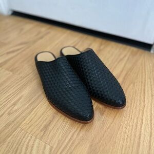 Nisolo Women's Ama Woven Leather Mule Black Size 9